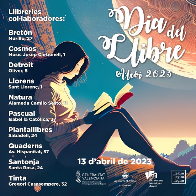 Cartel Día del Libro Alcoy 2023