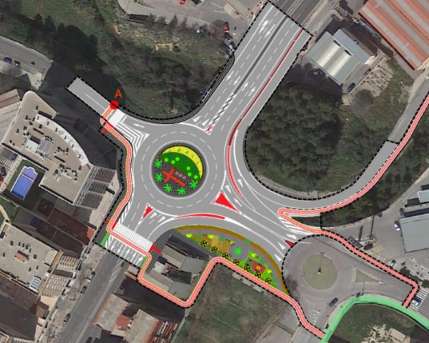 Projecte de la rotonda de l'accés nord a Alcoi