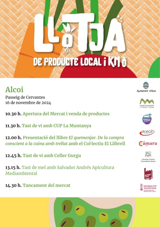 Programa de actividades de la Llotja de Producte Local i km 0