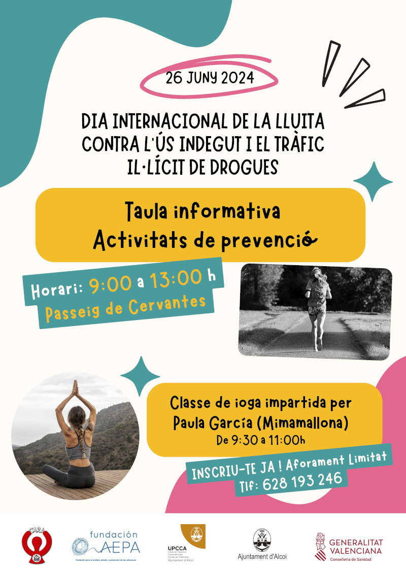 Cartell activitats Dia Internacional contra el Tràfic Il·lícit i Abús de Drogues