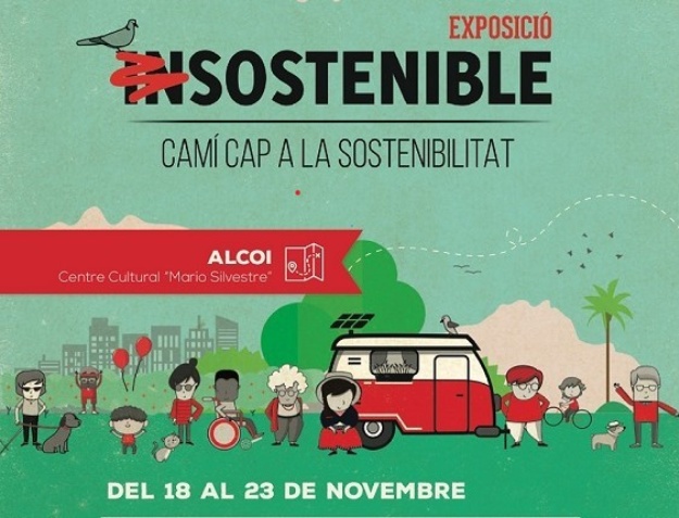 Cartell de l'exposició "In/Sostenible, camí cap a la sostenibilitat"