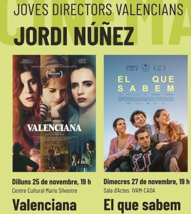 Cartel de las dos pel·lículas del joven director valenciano Jordi Núñez que se proyectaran: 'Valenciana' i 'El que sabem'