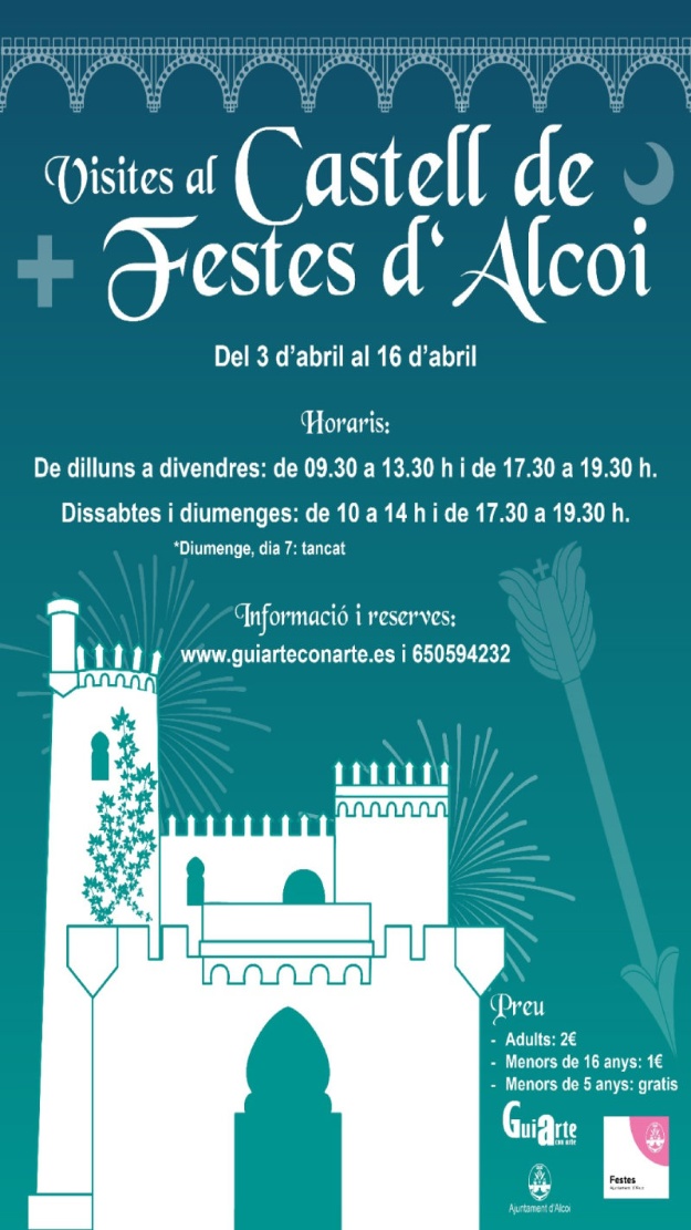 Cartel visitas al castillo de Fiestas