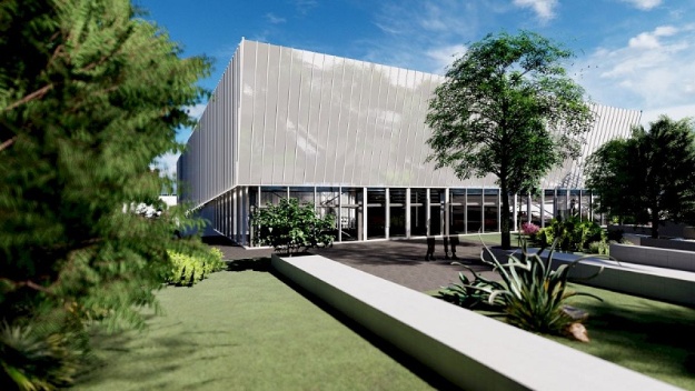 Exterior del pavelló de gimnàstica