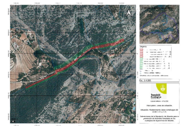 Plano del cortafuegos del Preventori