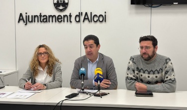Toni Francés, Vanessa Moltó i Alexandre Cerradelo en la roda de premsa