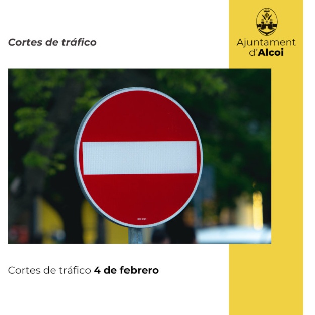 Cartel cortes de tráfico