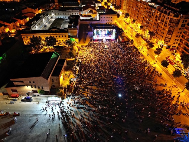 Vista aérea de la zona del concierto
