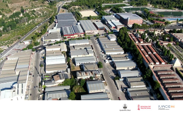 Vista aérea del polígono industrial Vista aèria del polígon industrial
