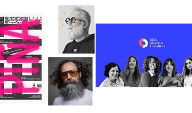 Fotomontaje con los ponentes y el cartel