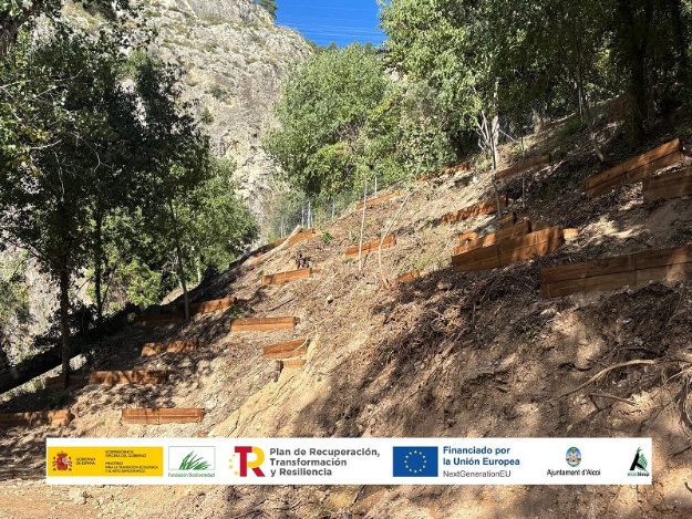 Barranquet de Soler, treballs de consolidació dels talussos