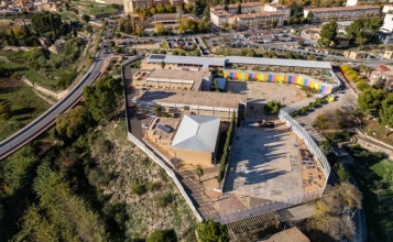 Vista aèria del CEIP Miguel Hernández d'Alcoi