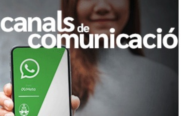 Cartel anunciando los canales de comunicación