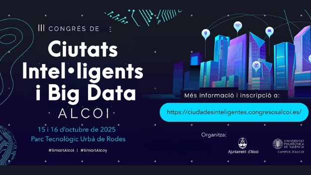 Cartell III Congrés Ciutats intel·ligents i Big Data. Alcoi, 15 i 16 d'octubre 2025