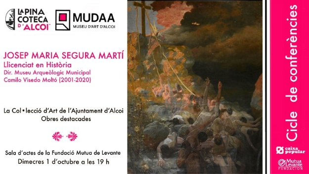 Cartel de la conferencia 'La colección de arte del Ayuntamiento de Alcoy'