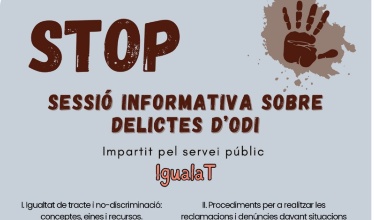 Cartel 'Sesión informativa sobre delitos de odio'