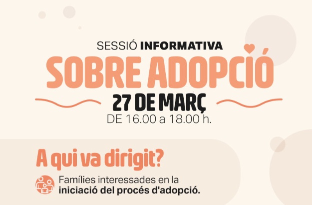 Cartel de la 'Sesión Informativa sobre adopción'