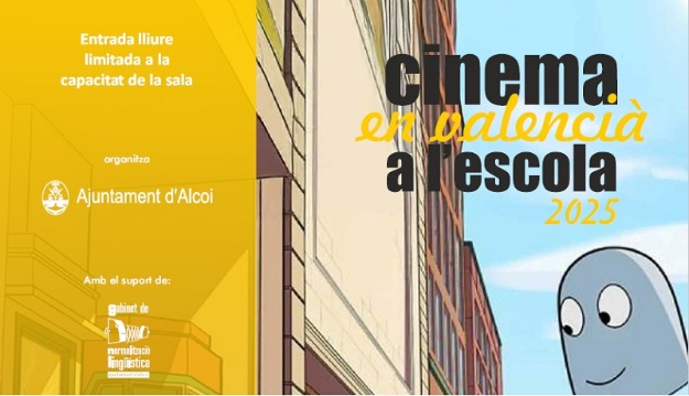 Cartel 'Cinema en valencià a l'escola 2025' - entrada libre