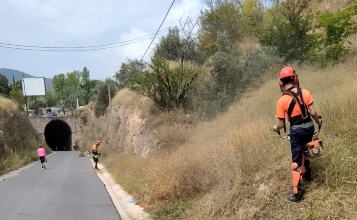 Desbrossant la zona de Mestre Ribera Montés