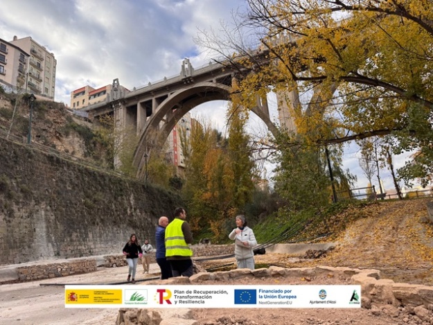 Representants de la Fundación Biodiversidad en la seua visita a Alcoi amb tècnics municipals