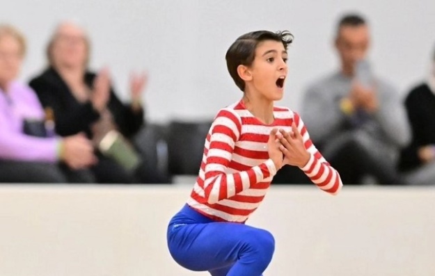 Gerard Torró durante una competición de patinaje artístico