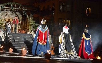 Moment de l'Adoració en la Cavalcada de Reis