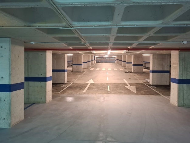 Imagen interior obras parking Rosaleda