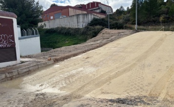 Obra d'unió del carrer Alacant i carrer filà Verds