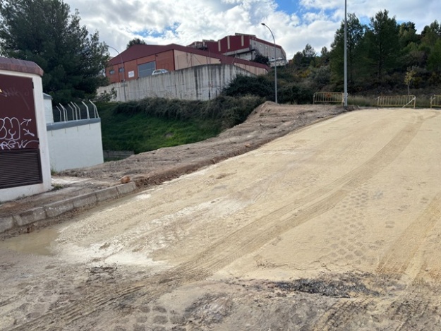 Obra de unión de la calle Alacant y la calle Filà Verds