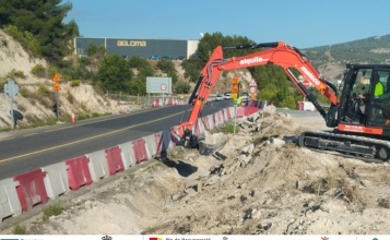 Obres en l'accés sud d'Alcoi