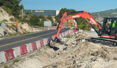 Obras en el acceso sur de Alcoy