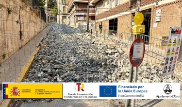 Obras en la calle Diego Fernando Montañés