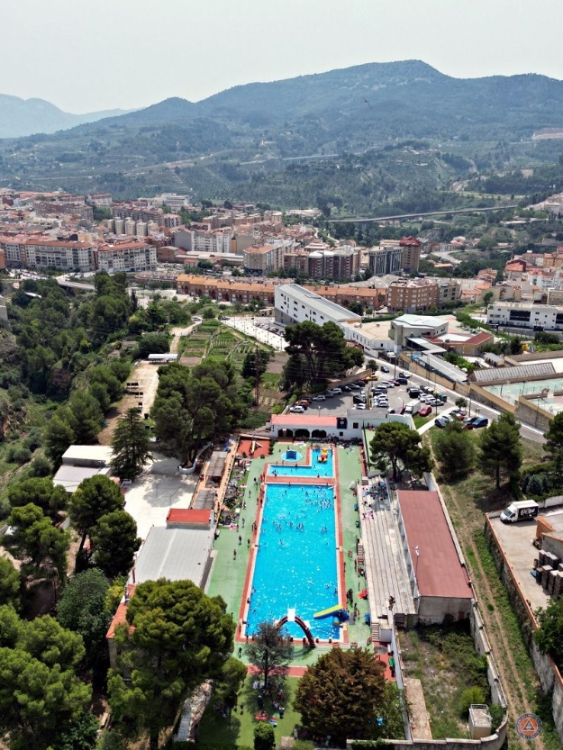 Vista aérea de la Piscina Municipal José Trenzano