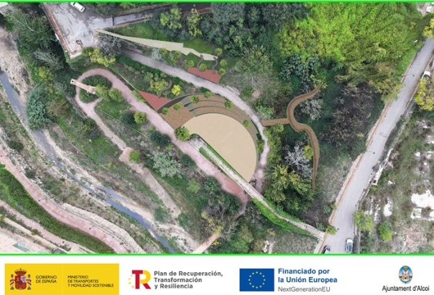 Recreació virtual de l'amfiteatre que es construirà en el Passeig de Juana Moreno