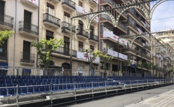 Una de las tribunas de fiestas del pasado año