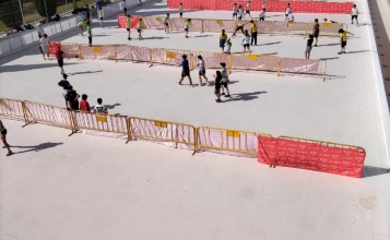 Vista aèria del parc de la Zona Nord durant l'Olimpíada EPI 2025