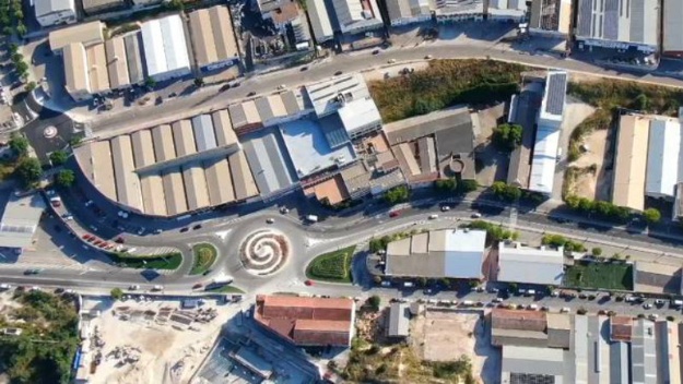 Vista aérea del polígono industrial la Beniata