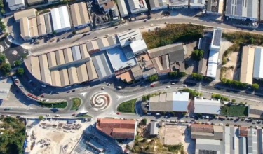 Vista aèria del polígon industrial la Beniata