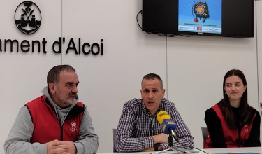 Evaristo Alcaraz, Alberto Belda i Àngels Alcaraz en roda de premsa