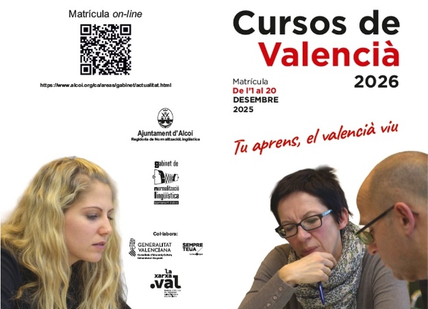 Cartell Cursos de valencià 2026