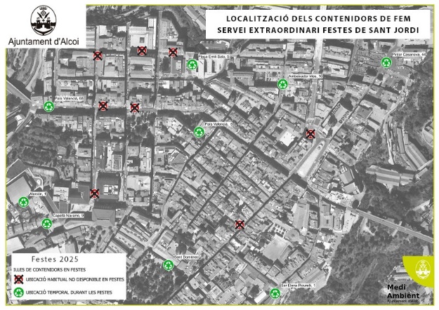 Plano con el cambio de contenedores que explica la noticia