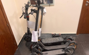 Alguns dels patinets immobilitzats per la Policia Local