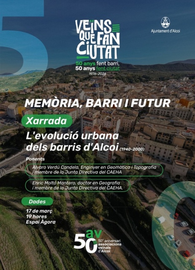 Cartell xarrada L'evolució urbana dels barris d'Alcoi
