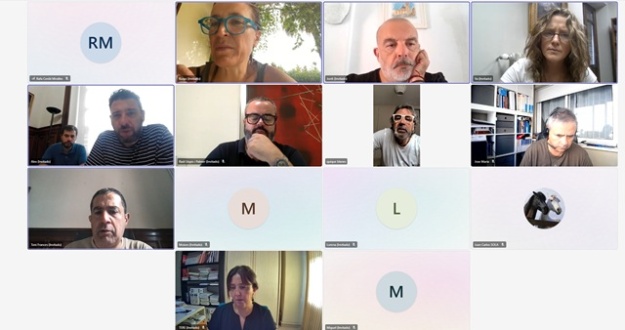 Regidors i tècnics en una reunió telemàtica del CECOPAL