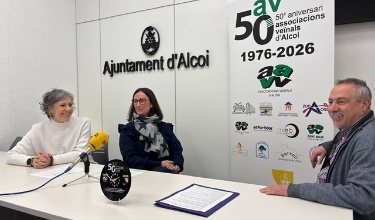 Elia Llinares, Aroa Mira y Juan Moncho en rueda de prensa