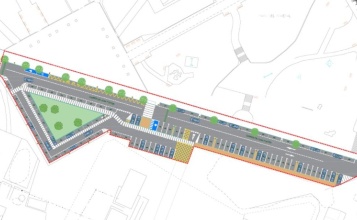 imatge planol de l'estat de l'obra al finalitzar carrer joan Fuster