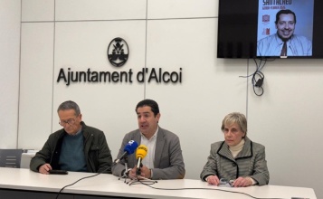 Josep Maria Segura, Toni Francés i Encarna Santacreu en roda de premsa