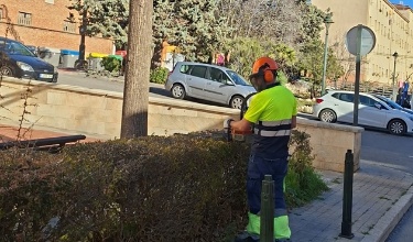 Operari podant en el barri de Batoi