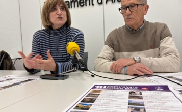 Palmira Torregrosa i Josep Maria Segura en roda de premsa