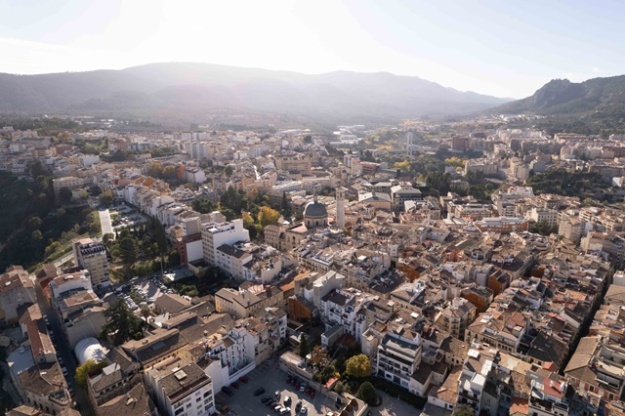 Vista aèria del Centre d'Alcoi